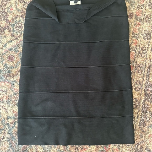 BCBGMaxAzria Dresses & Skirts - Vintage BCBGMaxAzria Black Ribbed Bondage Pencil Skirt